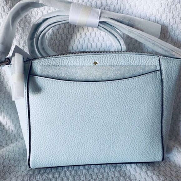 kate spade Handbags - NWT Kate Spade Monica Small Crossbody Crisp Sky Blue Pebbled Leather $279